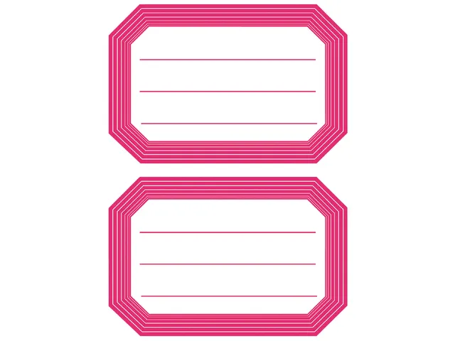 Boek Etiket Herma 5712 82x55mm Rode rand gelinieerd 12 stuks