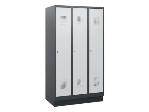schoollocker,HxBxD 1630x900x500mm,3vak,vak B 300mm,cil.-slot,sokkel