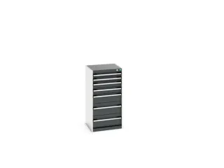 ladekast HxBxD 1000x525x525mm 7laden romp RAL7035 front RAL7016 - 7