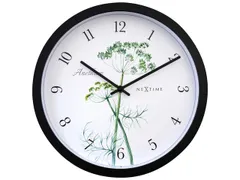 Buitenklok Nextime dia 30.5cm Anethium cijfers, zwarte rand witte wijz