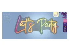Ledbord Lumineo indoor USB neon Let's Party led Colour change effects