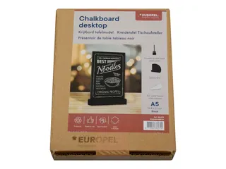 Europel Krijtbord Tafelmodel A5 Staand Zwart - 5