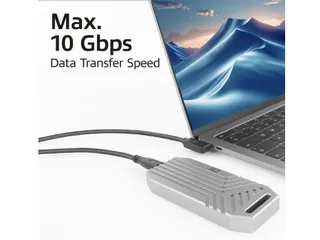Kabel ACT USB-C standaard naar USB-C hoek 10Gbps 2m - 6