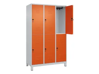 dubbeldekse locker,HxBxD 1950x1200x500mm,3x2vak.,vak B 400mm - 2
