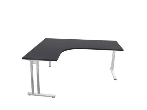 bureau in vrije vorm,HxBxD 740x1800x1600mm,vrije vorm,CC-zwart