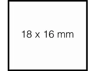 Prijsetiket 18x16mm Sato Duo 16 afneembaar wit - 1