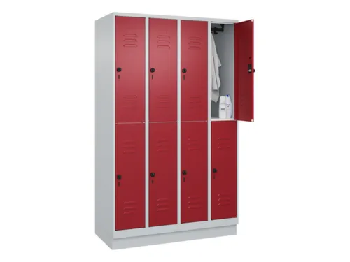 dubbeldekse locker,HxBxD 1950x1200x500mm,4x2vak.,vak B 300mm