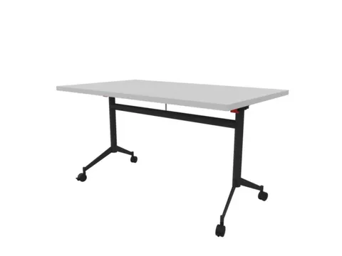 klaptafel,HxBxD 750x1400x800mm,hoekig,T-voet donkergrijs,ovale buis