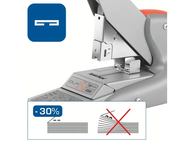 Agrafeuse Rapid Duax Flat Clinch 170 feuilles argent/orange