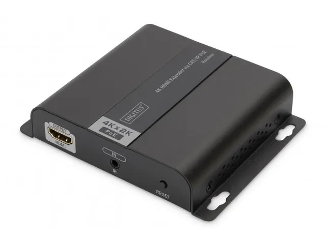 4K HDMI-extender, ontvanger via IP/CAT 5, 6 (120 m), POE-aangedreven