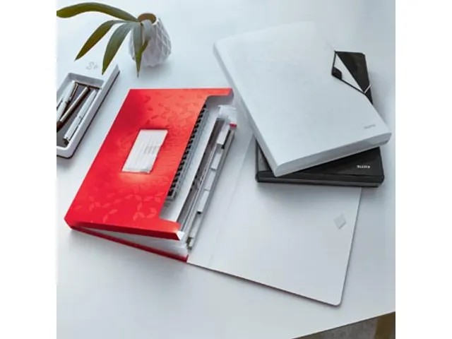 WOW projectmap A4, 6 vakken, rood