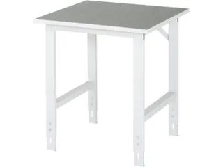 werkbank,HxBxD 760-1080x750x800mm,houtblad,m. linoleumlaag - 1