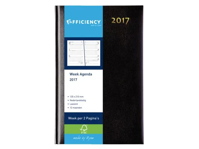 Agenda 2027 Ryam Efficiency Baladek 7dagen/2pagina's zwart