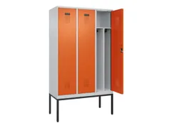 locker voor scheiding van kleding,HxBxD 2120x1200x500mm,3vak