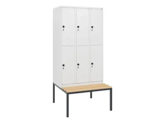 Dubbeldekse dekenkist,HxBxD 1950x900x815mm,3x2vak.,vak B 300mm - 1
