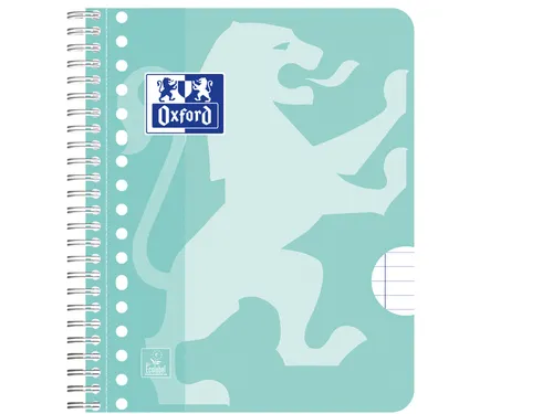 Collegeblok Oxford School A5+ lijn 17-gaats 160 pagina's 80gr pastel a