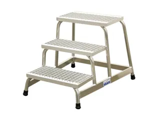 Montagetrap Aluminium H 0 6M 3Treden Incl. Platform Treden Rooster - 1