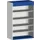 roldeurkast 2000x1300x650mm 4xStalen bodem cil.-slot RAL7035 RAL5010