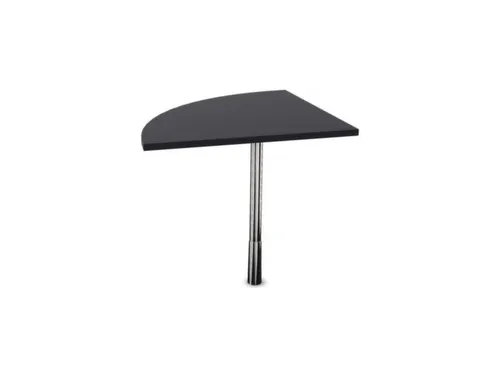 koppelelement voor bureau,90 °,HxBxD 720-840x800x800mm,rond,CC-zwart