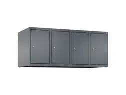 opzetkast,v. locker,4vak.,vak B 300mm,HxBxD 500x1200x500mm,vleugeldeur