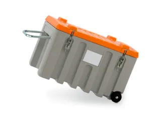 Opbergbox 150l H 530x 800x 600mm Met 2 Wielen Grijs/Oranje - 1
