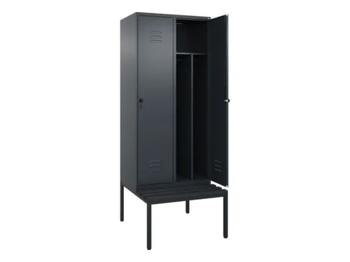 locker voor scheiding van kleding,HxBxD 2120x800x815mm,2vak