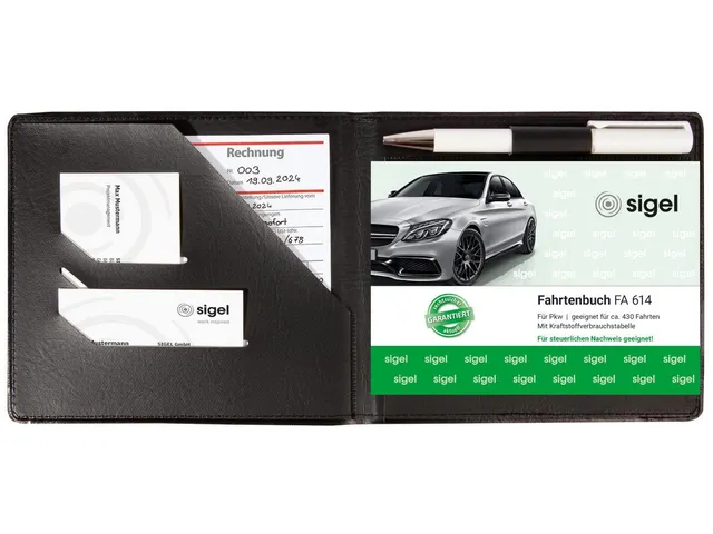 Schrijfmap Sigel A6 zwart met insteek- en penvak