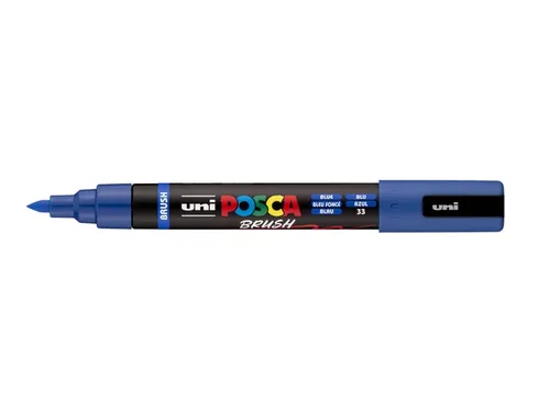 Paintmarker Uni POSCA PC-5BR brushpunt M donkerblauw