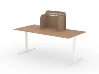 Akoestisch PET-vilt scheidingsscherm S 70x35cm beige - 2