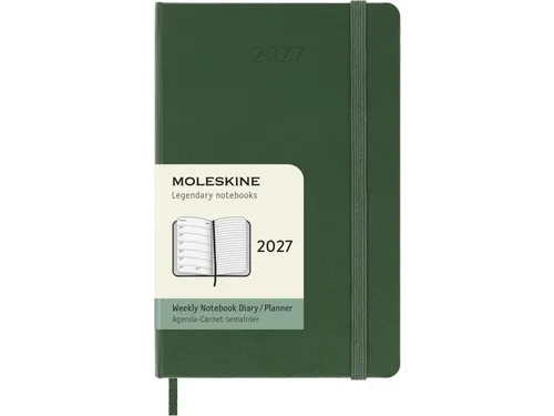 Agenda 2027 Moleskine 12M Weekly 7dag/1pagina pocket hc myrtle green