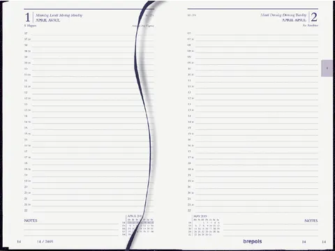 Agenda 2027 Brepols Saturnus Luxe 1dag/1pagina zwart