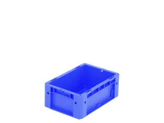 Euronorm Stapelkrat Pp Hxlxb 120X300X200Mm Wanden/bodem Gesloten Blauw - 1