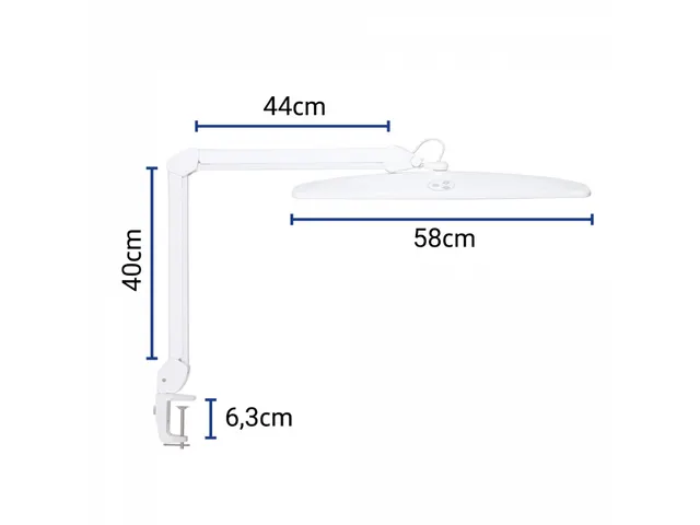 Werkpleklamp LED MAULexplore dimbaar Wit met tafelklem