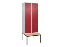 Z-garderobekast,HxBxD 2120x800x815mm,4vak,vak B 400mm,cil.-slot