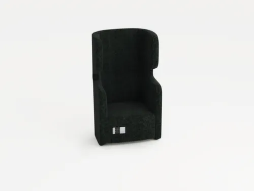 fauteuil,1-zits,geluidabsorberend,stof antraciet,HxBxD 1330x860x760mm