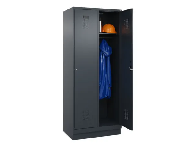 locker,HxBxD 1950x800x500mm,2vak,vak B 400mm,cil.-slot,sokkel