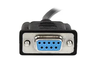 1m zwarte DB9 RS232 seriële nullmodemkabel F/F - 3