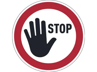 Verwijderbare vloersticker stop - 1