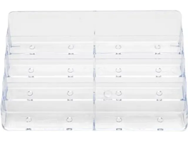 Porte-Cartes de visite 2x 4 Compartiments Transparent