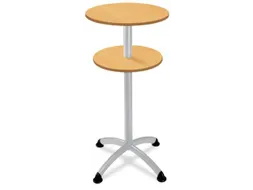 Statafel Stalen 4-Poots H 112cm Onderstel Zwart Blad Beuken