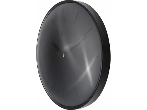 OUTLET Wandklok NeXtime Glamour Ø40cm metaal zwart streepaanduiding