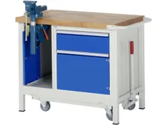 Werkbank 880x1000x700mm Beukenhouten Werkblad 1lade 2 Kasten