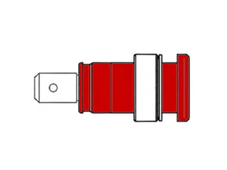 Geisoleerde Inbouwbus 4mm, Aanraakveilig / Rood (SEB 2620-F6,3) - 1