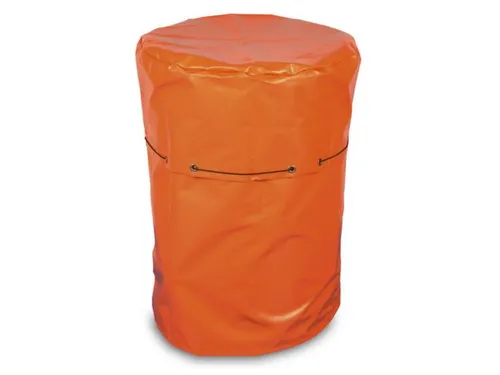 afdekkap,v. verwarmingsmantel,v. vaten,PVC,oranje,Waterdicht