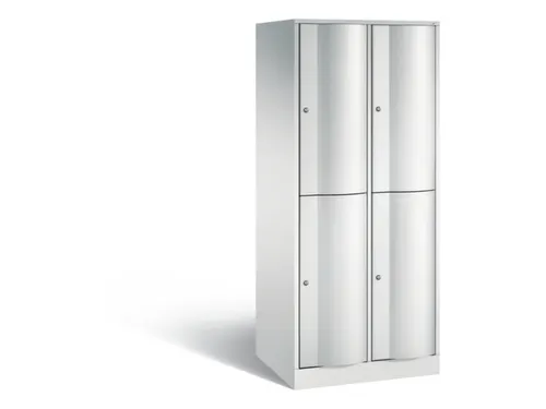 lockerkast cil.slot 1950x770x640mm 2x2 vakken RAL7035 front RAL7035