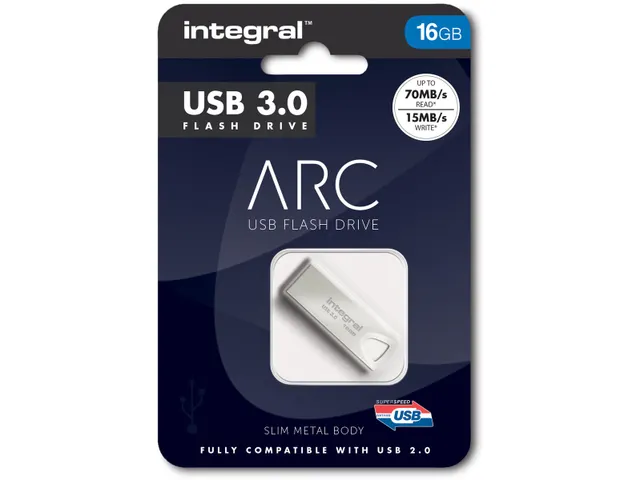 Arc Usb Stick 3.0 16 Gb Zilver