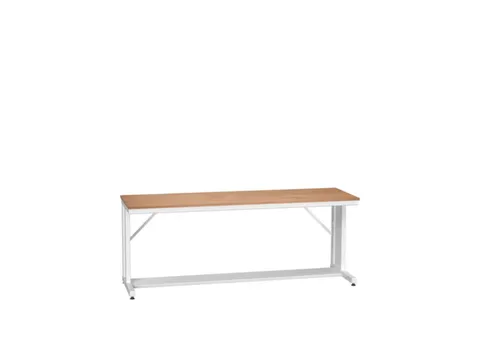 werkbank,HxBxD 780x2000x600mm,multiplexblad,C-voet,RAL7035