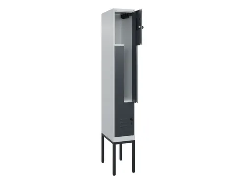 Z-garderobekast,HxBxD 2120x300x500mm,vak B 150/300mm,draaigrendel