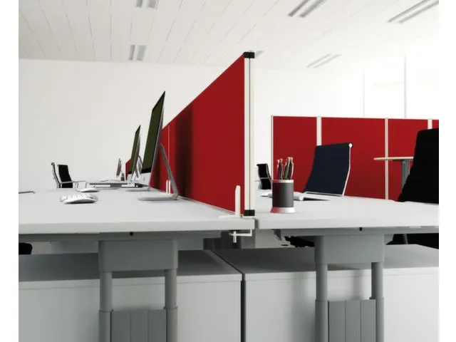 Bureauwand H X B X D 400x1600x 27mm Rood