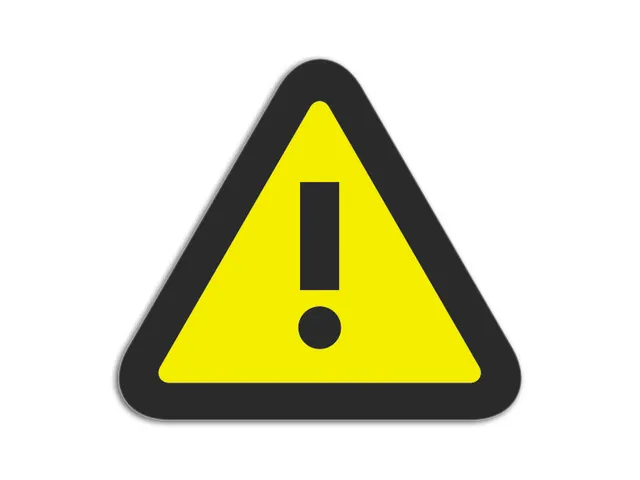 Feuille magnétique Symbole Attention 35x40mm Jaune/Noir
